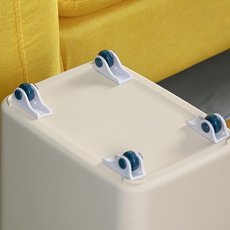 Self Adhesive Trash Can Roller, Household Storage Box with Stickable Bottom Pulleys, Universal Storage Attachment for Home Use