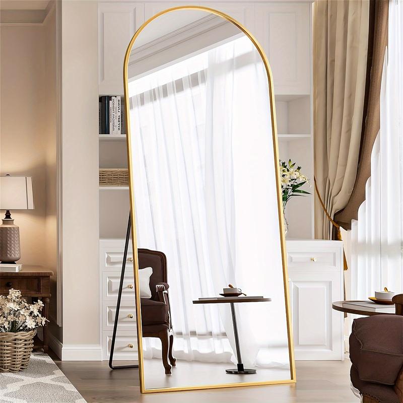 71x30 71x26 Full Length Mirror, Arched Floor Length Mirror, Oversized Standing Mirror, Hanging or Leaning Against Wall Mounted Mirror, Large Full Body Mirror with Aluminum Frame for Bedroom