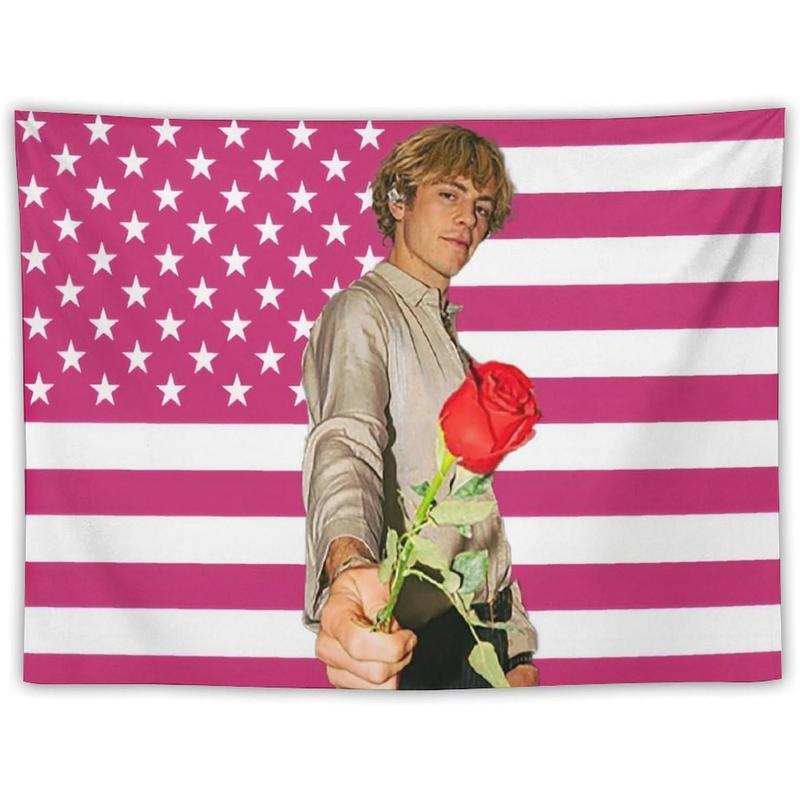 Ross Star Lynch Tapestry Wall Hanging Flag Art Aesthetic Poster Dorm Tapestries For Bedroom Party Home Living Room Decor30 x40 Decorative Gift