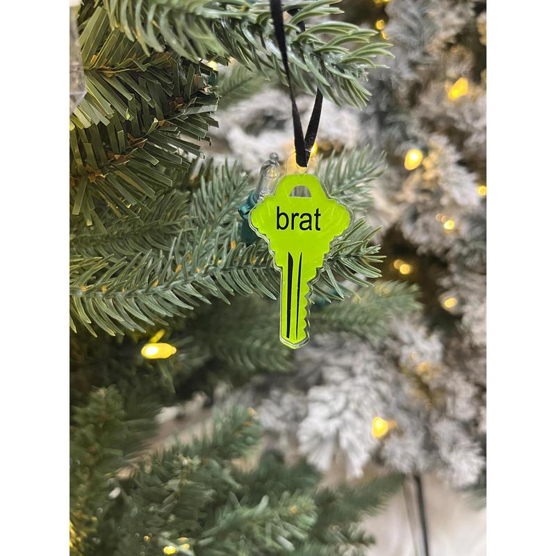 Brat Key Christmas Ornament