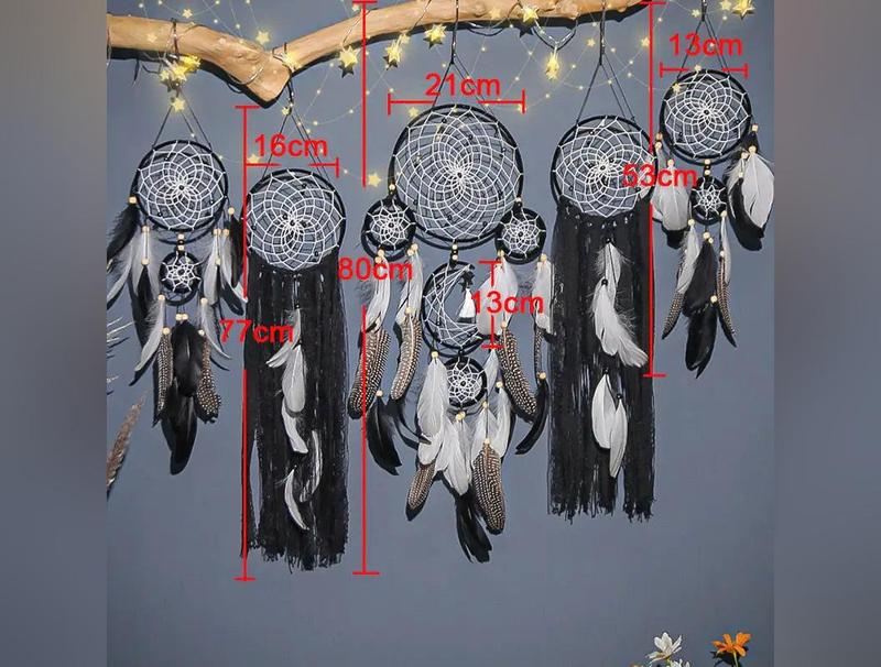 5pc Boho Macrame Dream Catcher Set