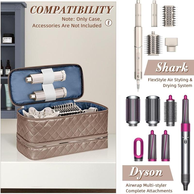 Double Layer Storage Case For Shark Flexstyle, Travel Carrying Case For Shark 430 440 Flexstyle, Organizer Bag For Shark Flexstyle  Airwrap Styler Attachments