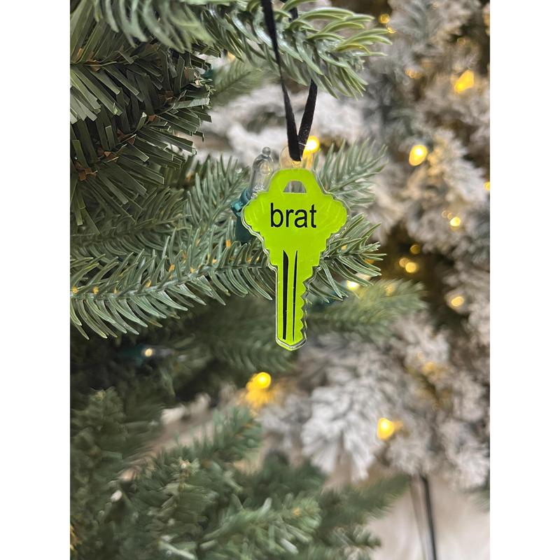 Brat Key Christmas Ornament