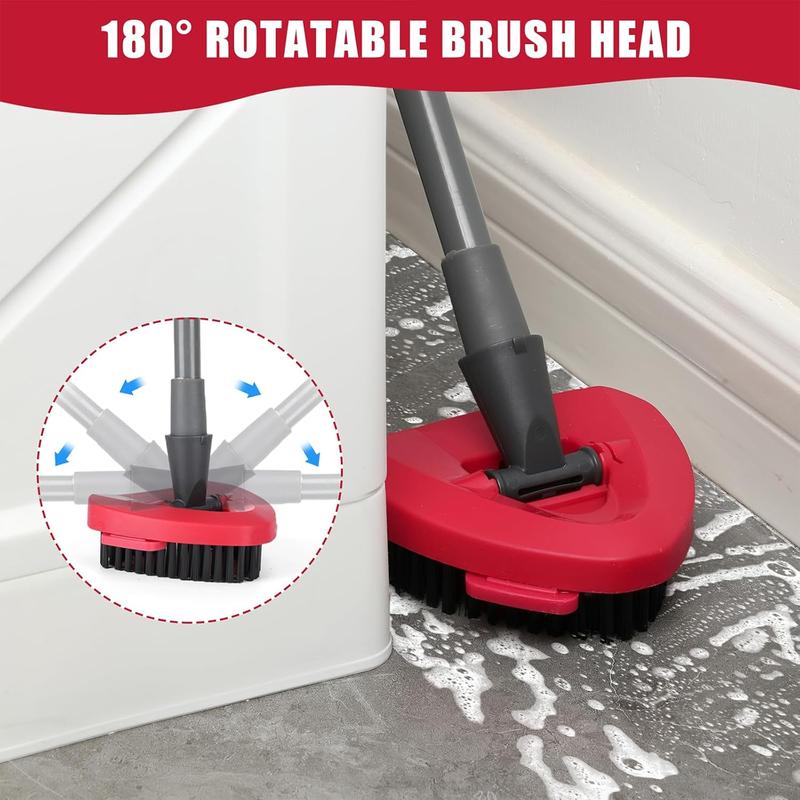 Scrub Brush Head Refills for O-Cedar RinseClean 2-Tanks System. Spin Mop Replace Head Base for Velida ocedar Hard Bristle Cleaning o cedar floor scrub