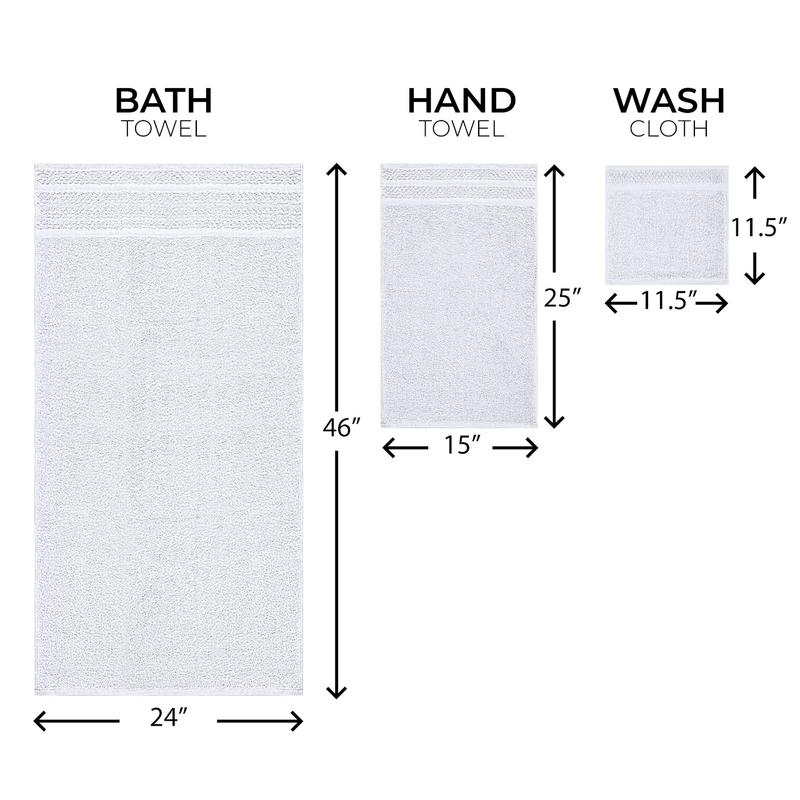 Mainstays 10 Piece Towel Set with Upgraded Softness & Durability, White