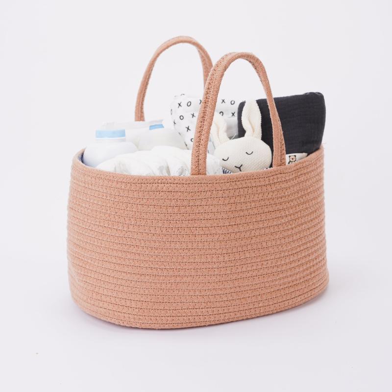 Rope Storage Caddy Gift Organiser Basket  - Neutral Colors - Two Sizes Available