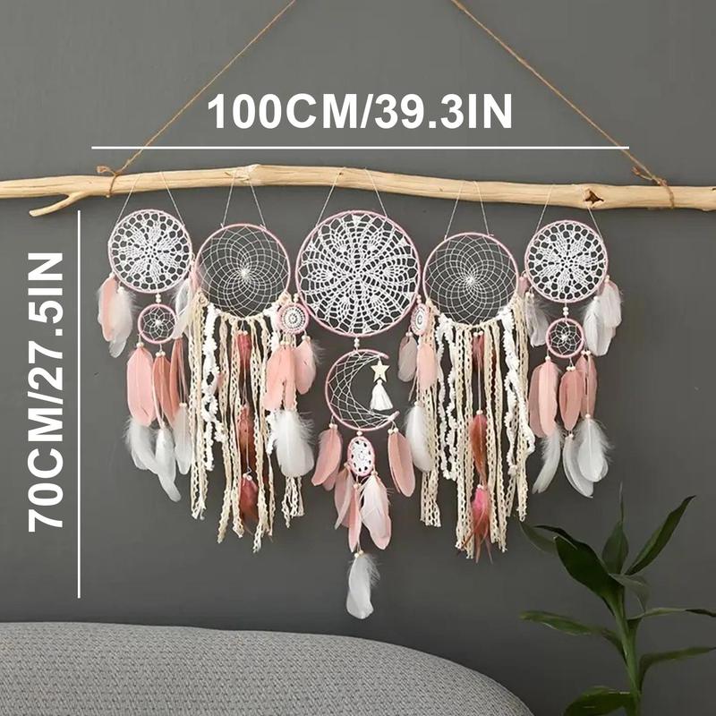 Dream Catcher, 5 Counts set Feather Decor Hanging Dream Catcher, Wall Hanging Decor for Home Living Room Bedroom, Home Decor