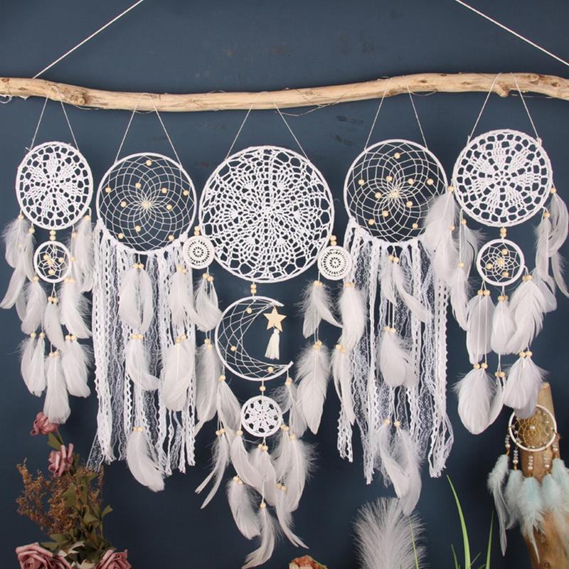 Dream Catcher, 5 Counts set Feather Decor Hanging Dream Catcher, Wall Hanging Decor for Home Living Room Bedroom, Home Decor