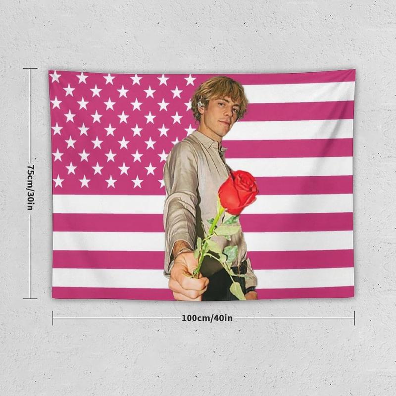 Ross Star Lynch Tapestry Wall Hanging Flag Art Aesthetic Poster Dorm Tapestries For Bedroom Party Home Living Room Decor30 x40 Decorative Gift