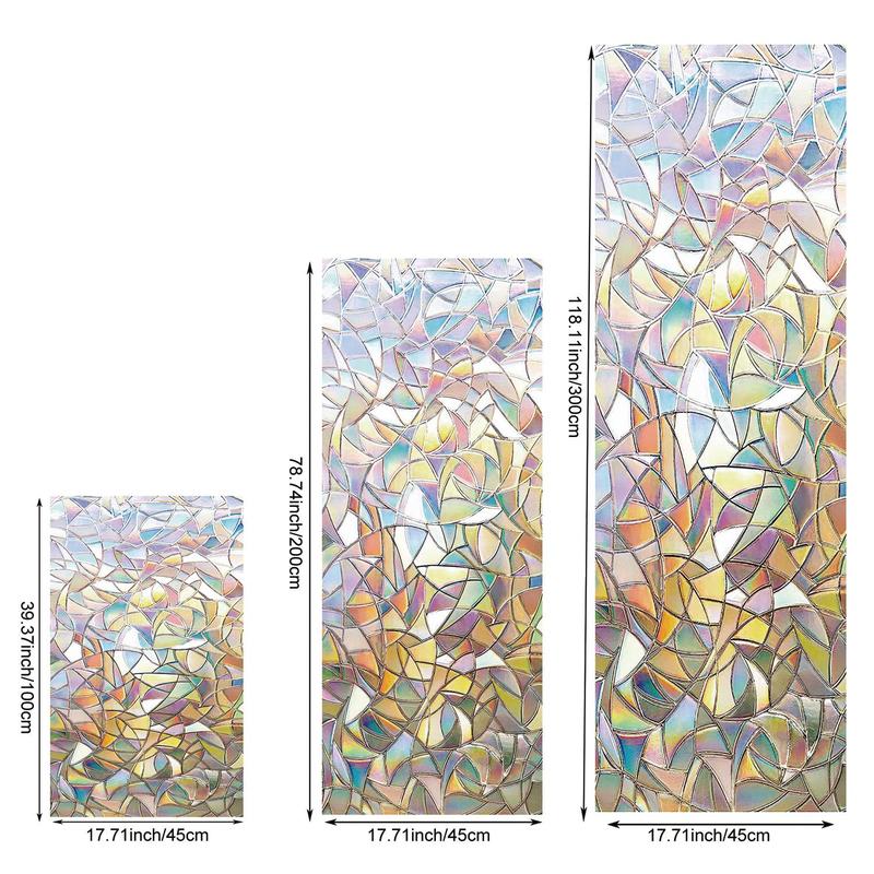 Pride 3D Colorful Window Privacy Film, 1 Count 2024 Fall Window Cling Film, Glass Window Film Decals, Home Decor, Sun Protection Window Glass Film