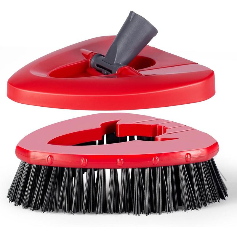 Scrub Brush, Spin Mop Scrub Brush Head Replacement + Refill Base Compatible with 1-Tank System, Hard Bristles Floor Scrubber, Tub & Tile Cleaning Brush for Bathroom, Kitchen, Patio