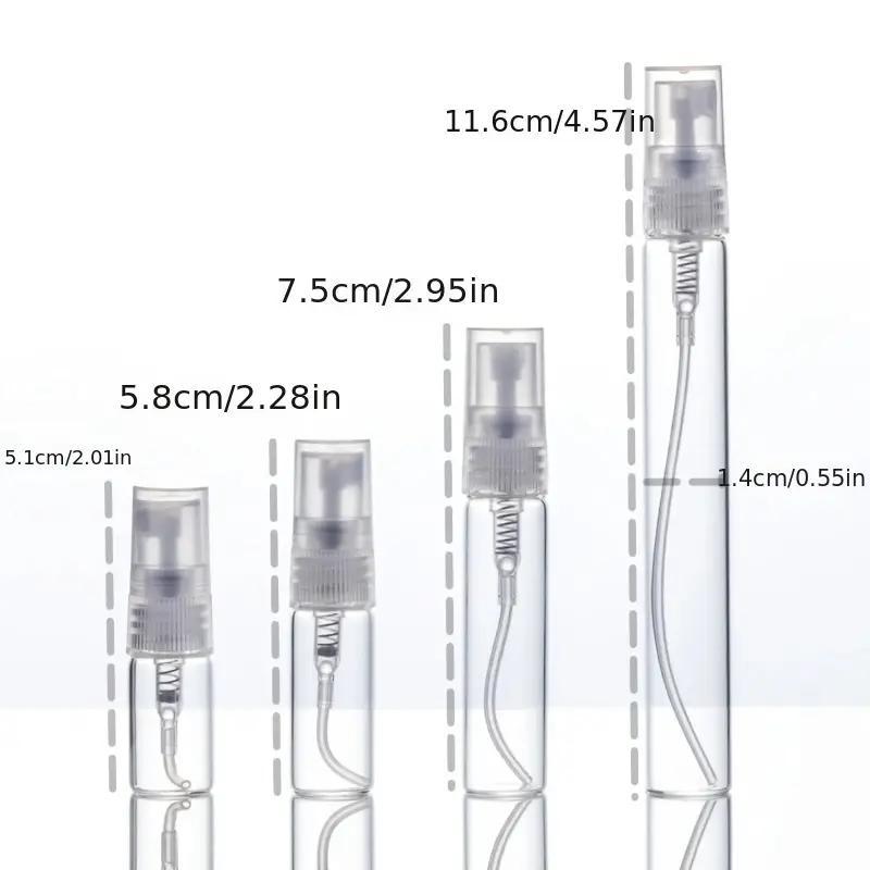 Clear Glass Perfume Storage Bottle, 1 Count Portable Refillable Perfume Bottle, Spray Type Mini Glass Bottle for Home Travel Accessories