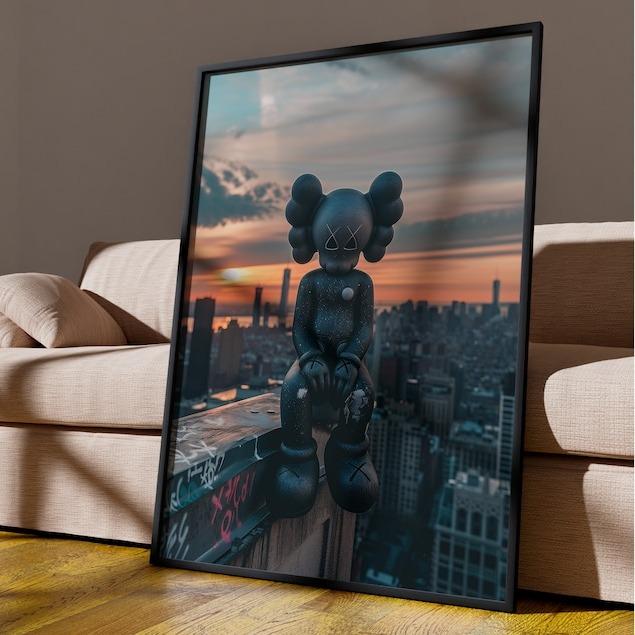 Hypebeast Poster, set of 3, Printable KAWS Graffiti Poster