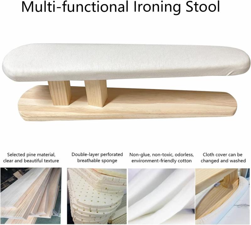 Padded Chest & Sleeve Tailor Ironing Board Long with Wooden Base for Household Tools, Tailor Dress Forms, Travel Use