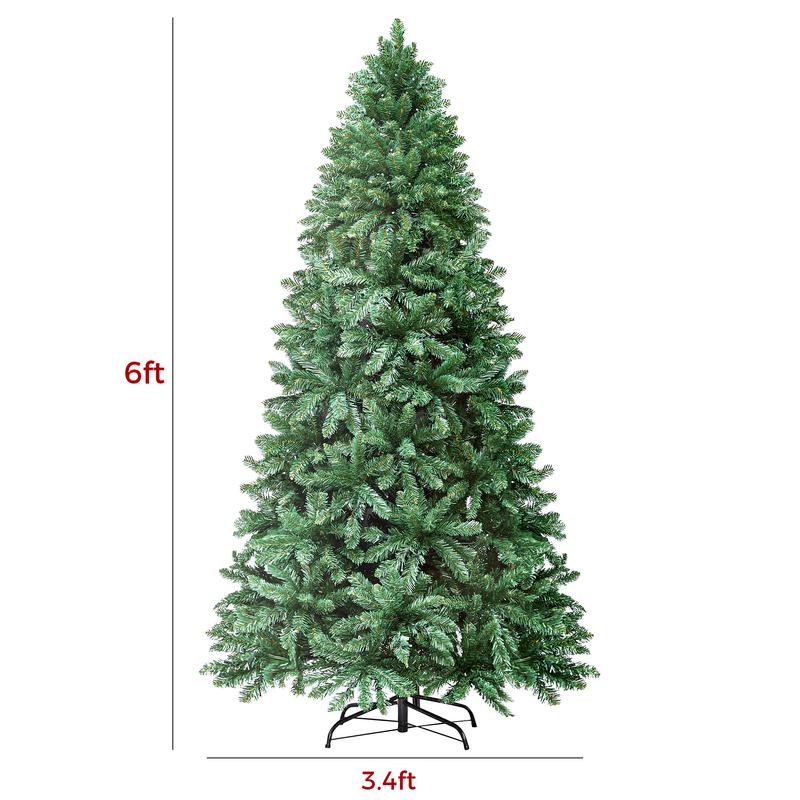 HOLLO STAR 6ft Prelit Christmas Tree with 270 LED Lights, Artificial Christmas Tree with App-Controlled Multi-Color RGB Lights, 1072 Branch Tips, Easy to Assemble, for Home, Party