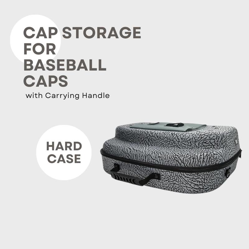 Homiegear Authentic Cap Carrier Case - Water Resistant Crush Proof Storage Bag for All Brands Cap - Elephant Skin - 16 Caps