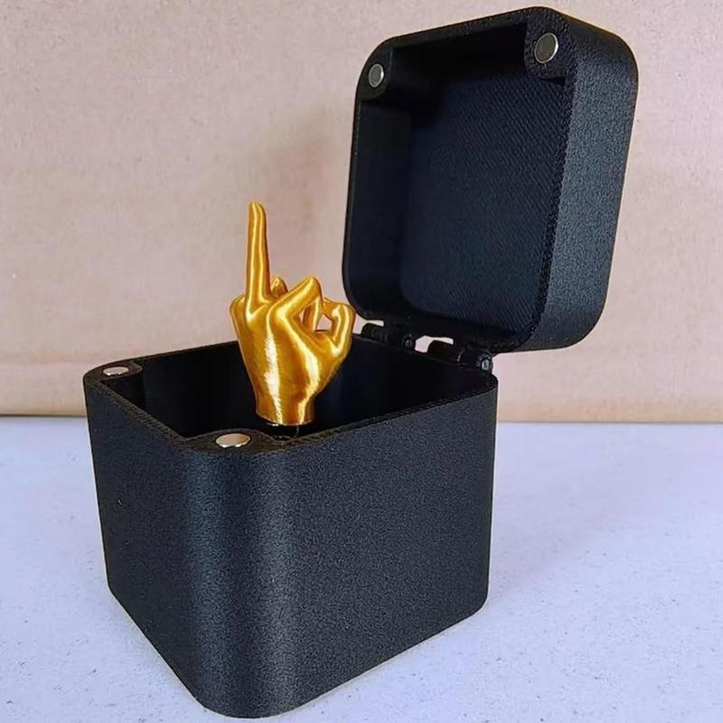 Creative Surprise Finger Gesture Design Gift Box for Funny Christmas Gift (1 Count )- Surprise Gift for Friends & Family