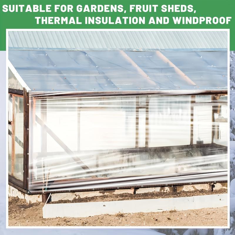 Transparent Waterproof Waterproof Cloth with Sealing Ring-Suitable for Outdoor Rain Cover of Patio, Chicken Coop, Porch Awning and Camping