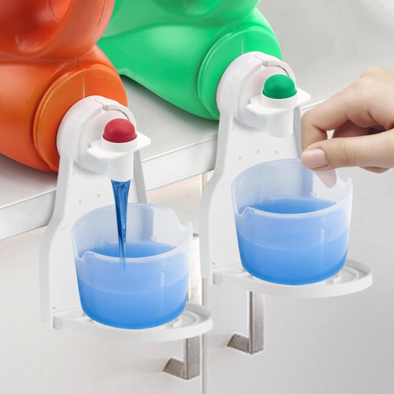 Laundry Detergent Cup Holder, 2 4 6 Counts Detergent Drip Catcher, Laundry Detergent Dispenser, Home Organizer for Laundry Room