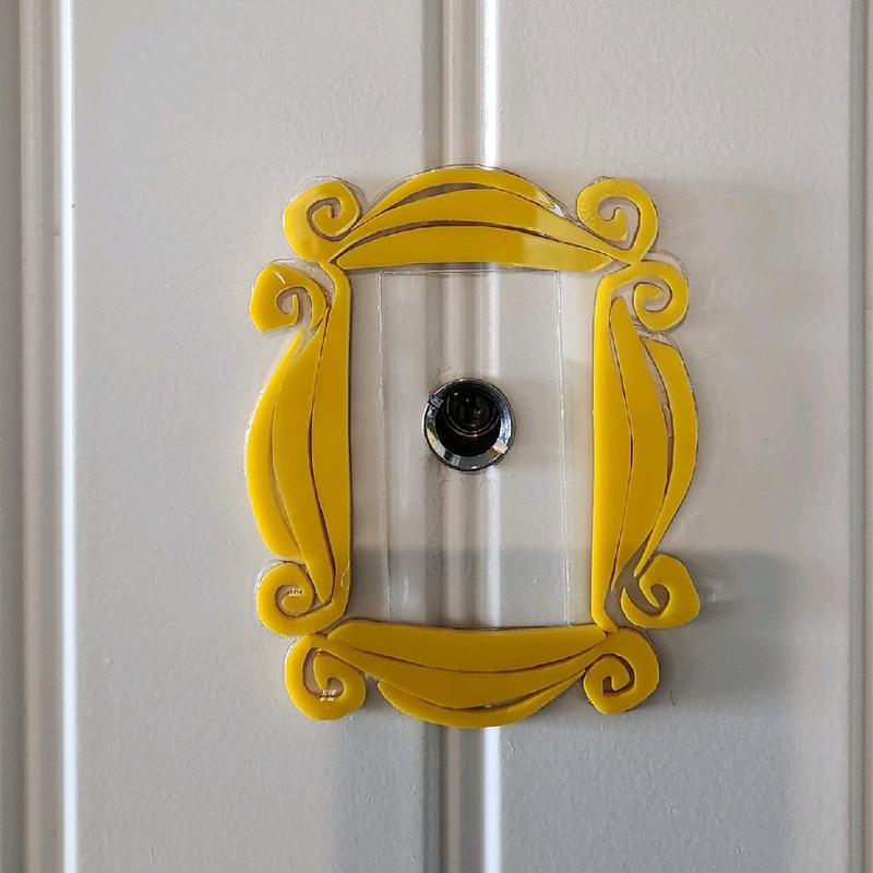 friends theme door peephole frame