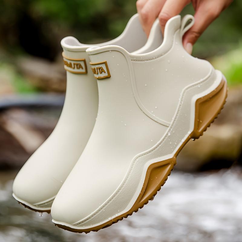 Trendy Waterproof Rain Boots - High Quality Non-slip Outdoor Shoes for Women and Men, Ideal for Kitchen, Garden, Motorcycle, Fishing, and Water Activities