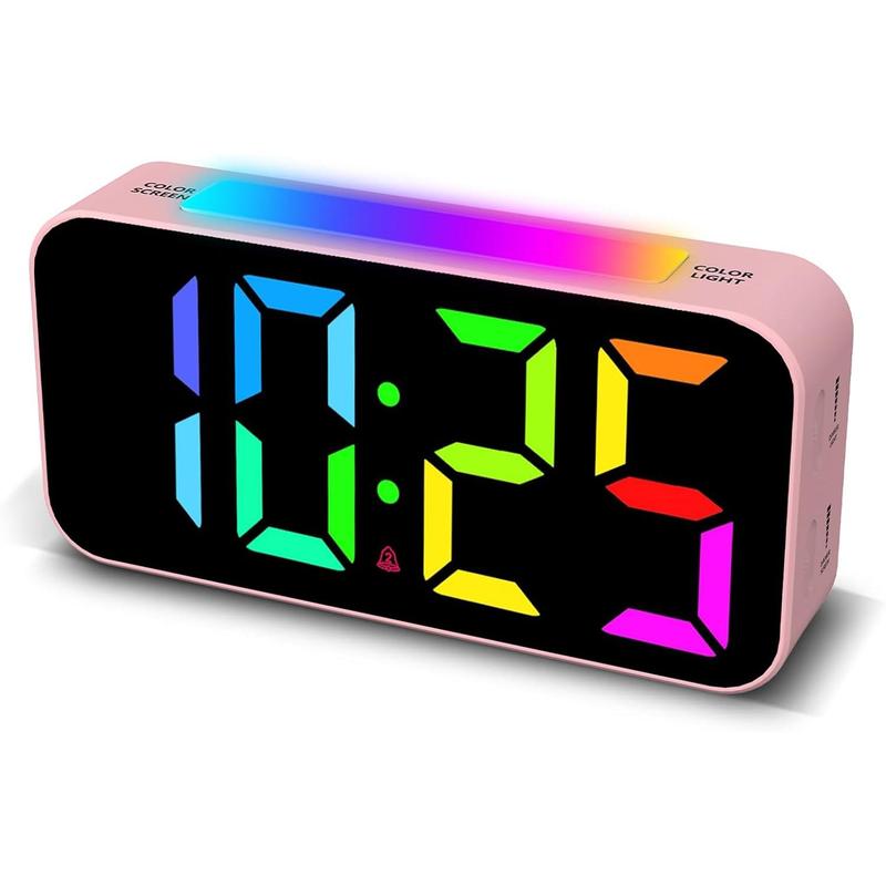 Loud  Clocks for Bedrooms Heavy Sleepers, Digital Clock with Night Light, Large Display, Dual , Snooze, Dimmable Bedside  Clock for  Teens Boys Girls