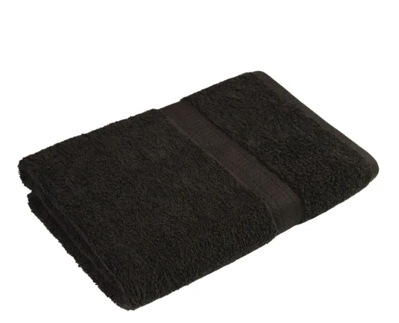 nstays Solid Bath Towel, Rich Black