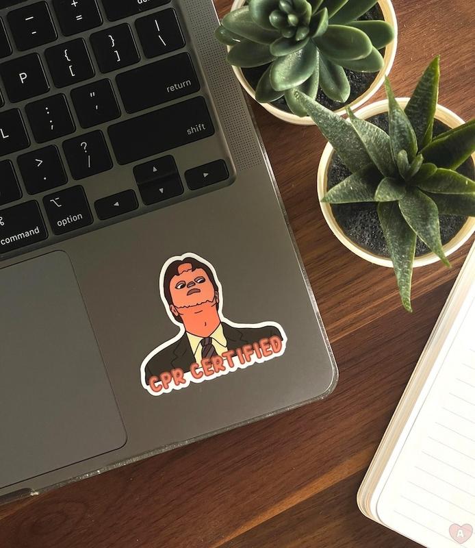 CPR Certified Sticker | Nurse Sticker, Medical Stickers, The Office Stickers, Dwight, Nurse Stickers Funny, Gifts for Nurses