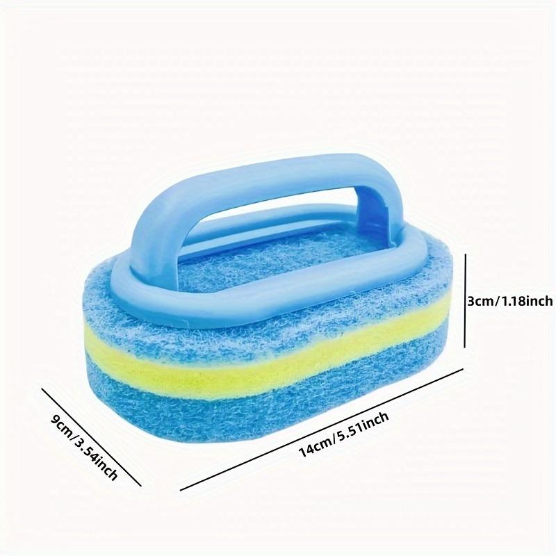 Deluxe Bathroom & Kitchen Scrubbing Powerhouse - Ergonomic Handle, Durable Cleaning Sponge, Pot Brush, Tile Scrubber, Dishwashing Sponge Brush, Wall & Toilet Cleaner - Power Decontamination, Easy Cleaning Supplies