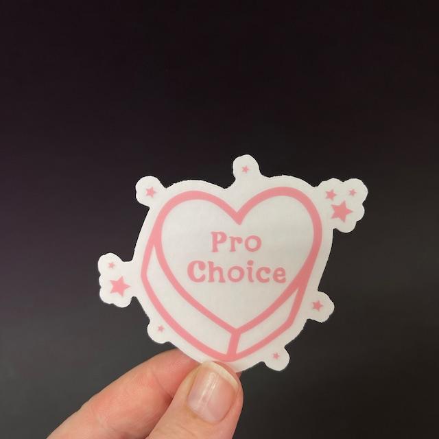 Pro Choice Conversation Heart Sticker | Pro Women Sticker | Abortion Reproductive Rights | Waterproof Laptop Sticker | Pink