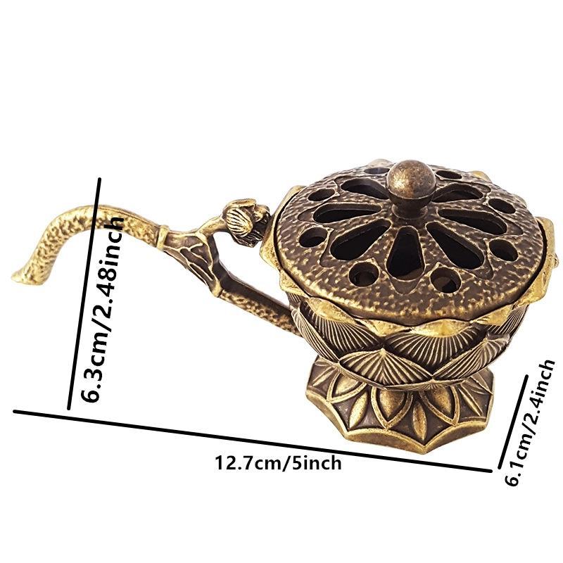 Vintage Lotus Design Incense Burner, 1 Count Incense Burner Ornament, Home Decor for Living Room Bedroom, Room Decor, Home Supplies