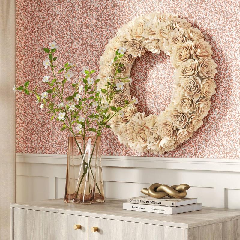 Shola Preserved Wreath White - Threshold