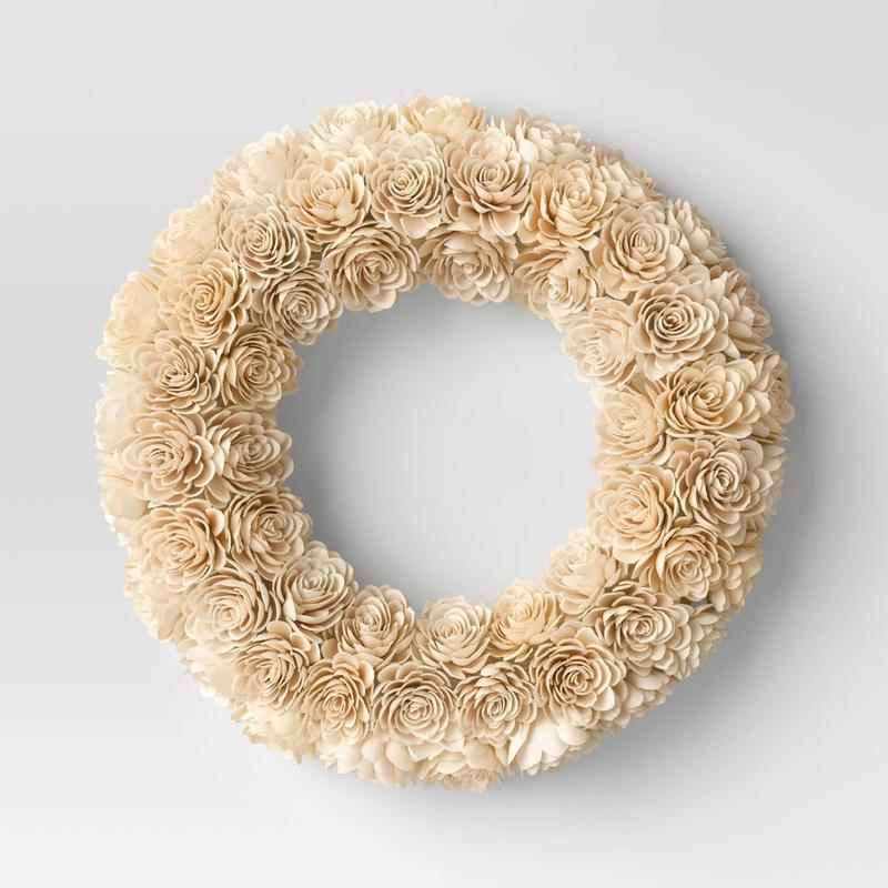 Shola Preserved Wreath White - Threshold