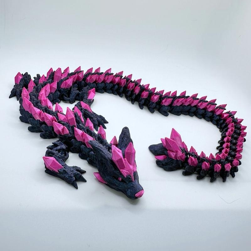 3D Printed Crystal Wolf Dragon Figurine