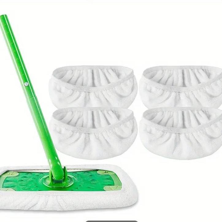 4pcs, Reusable Mop Replacement Pad, Flat Floor Mop Cloth,Dust Removal Mop Head, Easy To Clean