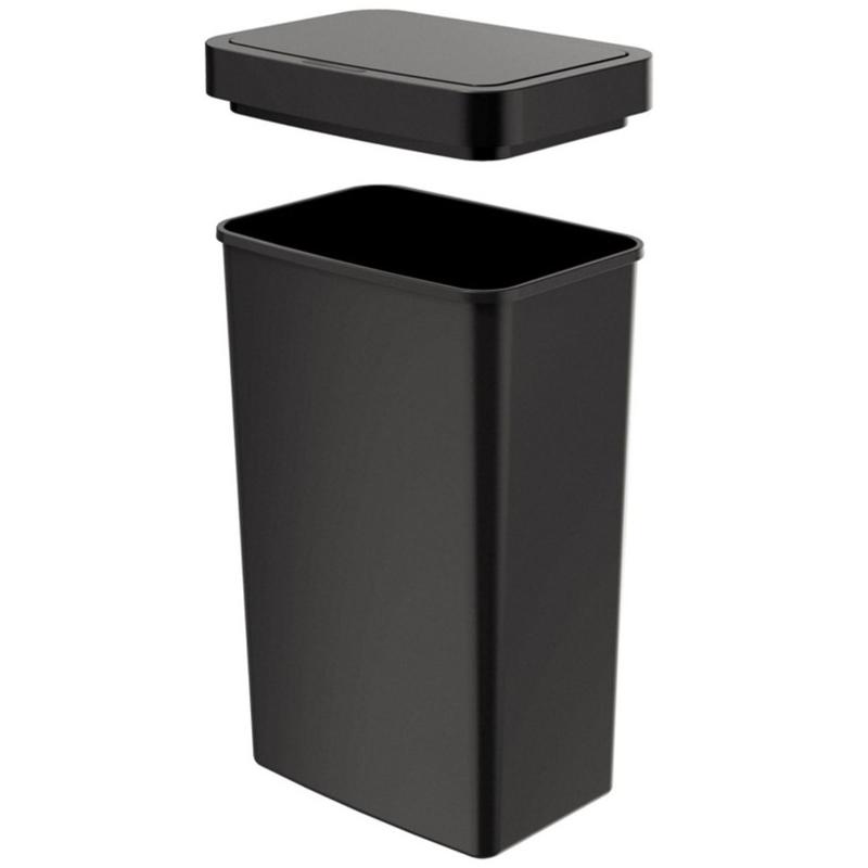 Mainstays 13.2 Gallon Kitchen Sensor Trash Can, Plastic Motion Sensor Kitchen Trash Can, Black No Brand Hand Laundry