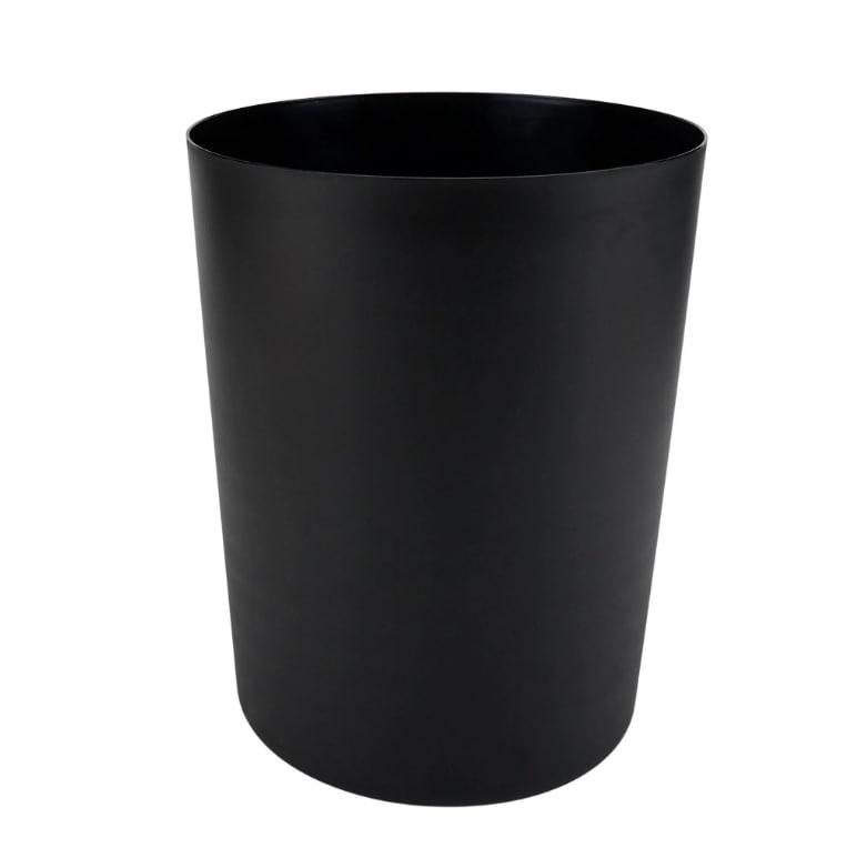 stays 5 Gallon Trash Can, Plastic Office Trash Can, Black Matte