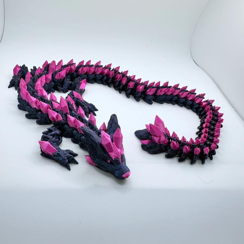 3D Printed Crystal Wolf Dragon Figurine