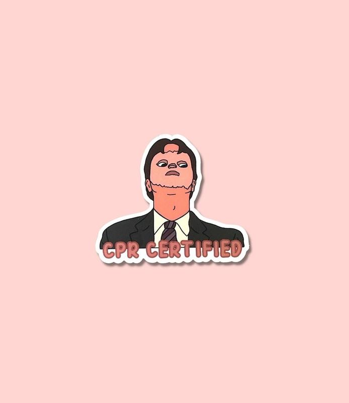 CPR Certified Sticker | Nurse Sticker, Medical Stickers, The Office Stickers, Dwight, Nurse Stickers Funny, Gifts for Nurses