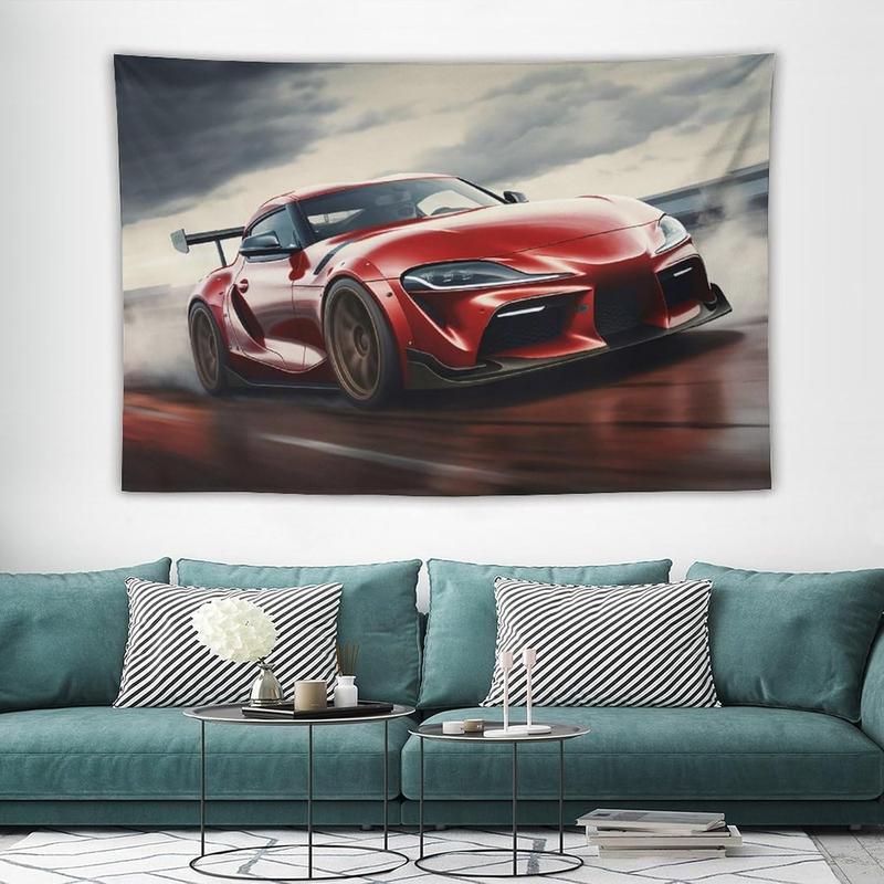 Car Tapestry Red Sports Car Sup Jdm Car Wall Hanging Aesthetic Decoration For Bedroom Living Room Wall Art Tapestries 40