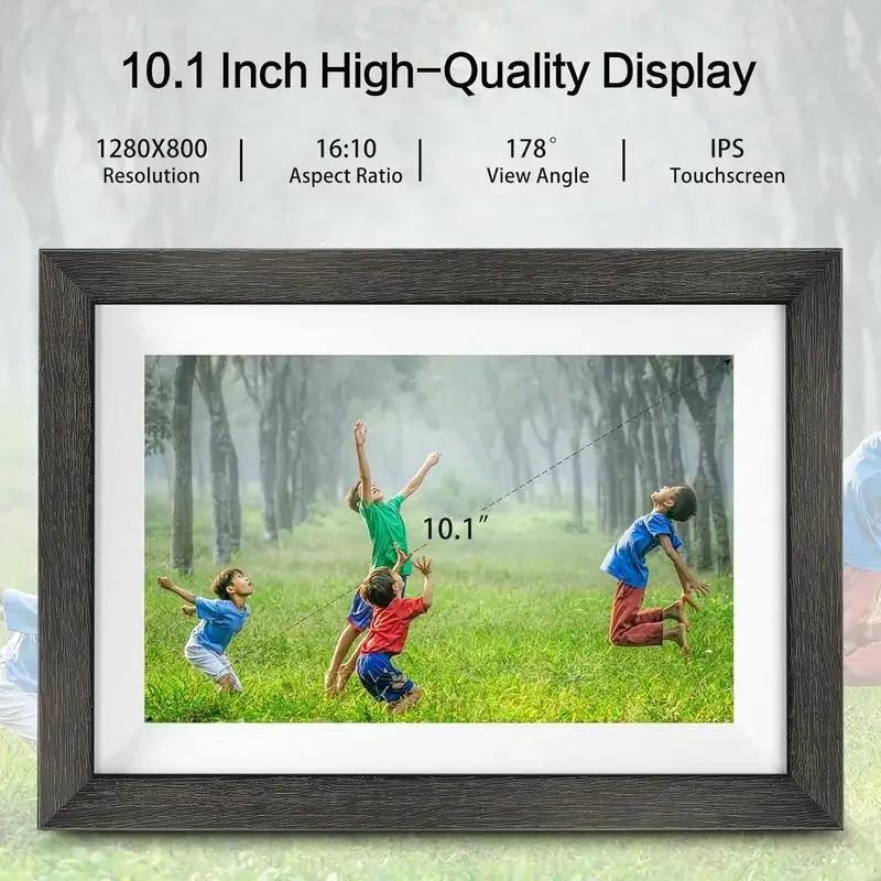 10.1 Inch WiFi Digital Picture Frame,1280 * 800IPS HD Cloud Smart Digital Photo Frame,32GB Storage, Wall Mountable,Christmas Gifts