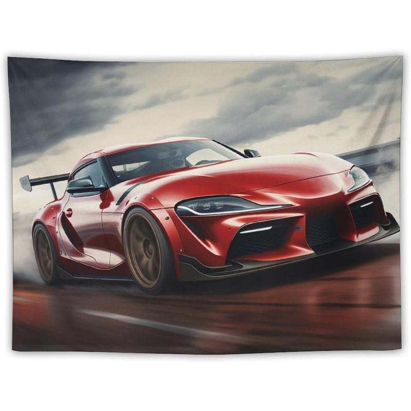 Car Tapestry Red Sports Car Sup Jdm Car Wall Hanging Aesthetic Decoration For Bedroom Living Room Wall Art Tapestries 40