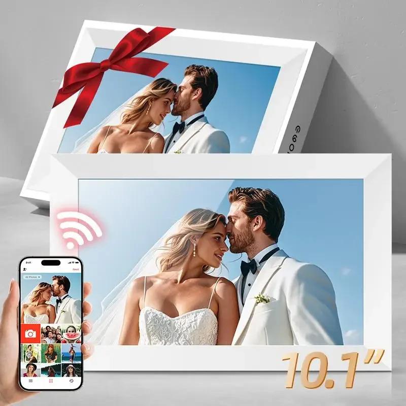 10.1 Inch WiFi Digital Picture Frame,1280 * 800IPS HD Cloud Smart Digital Photo Frame,32GB Storage, Wall Mountable,Christmas Gifts