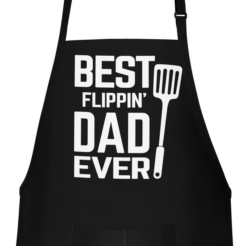 APRON DADDY Chef Apron - Best Flippin' Dad Ever - Funny Dad Apron