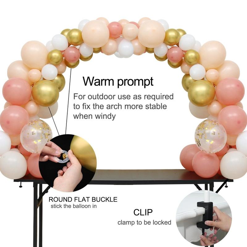 Balloon Arch Kit, 1 Set Desktop Balloon Garland DIY Kit, Party Decoration Supplies for Wedding Birthday Festival Baby Shower (without Balloons and Desk)