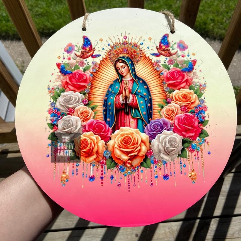 Virgencita Wall Hanging Door Sign