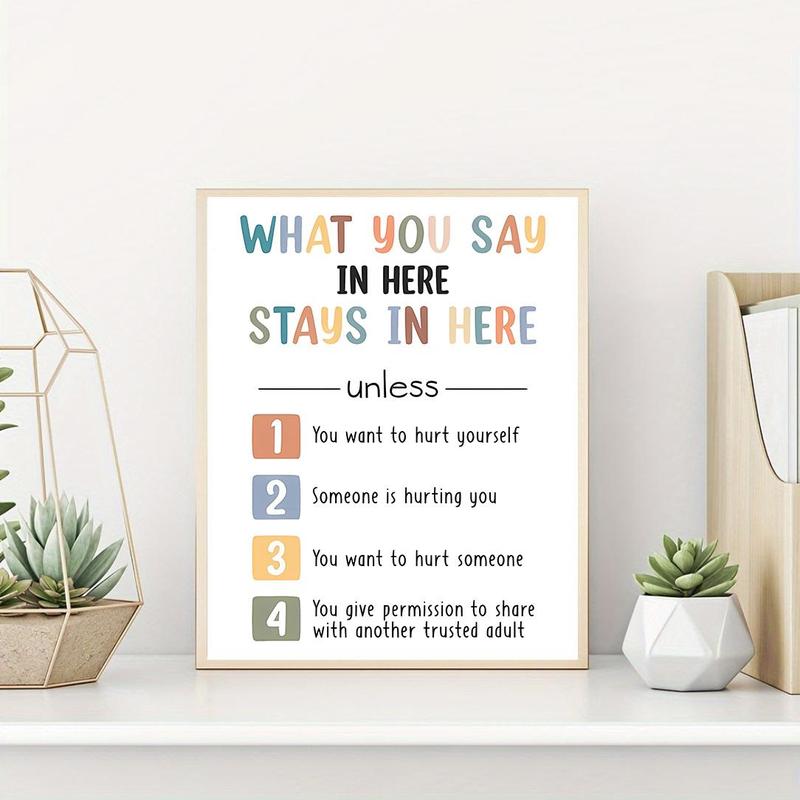 Mental Health Matters Poster, 10pcs set Frameless Mental Health Matters Wall Poster, Therapy Office Decor, Home Decor