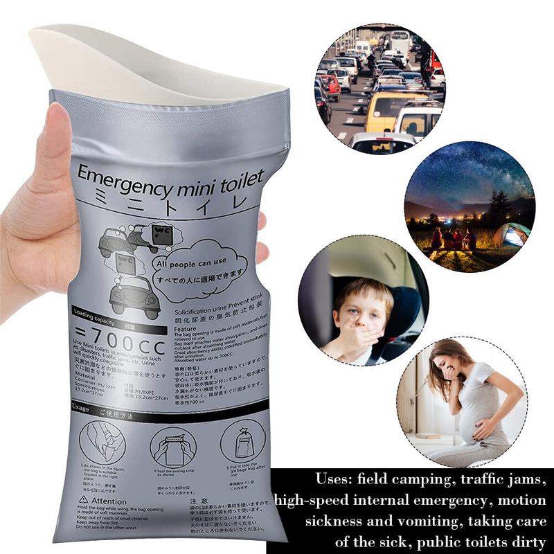 Car Toilet Road Trip Car Emergency Urine Bag Travel One-Time Convenient Emergency Outdoor Camping Common