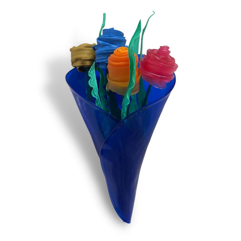 Recycled Vinyl Flower Bouquet - Multi-Color