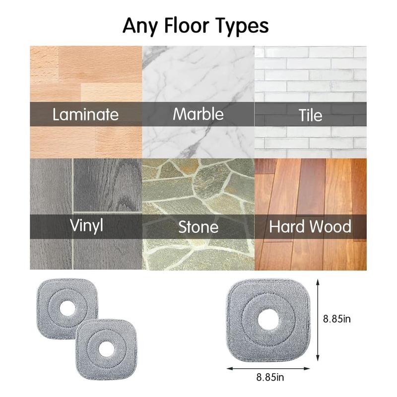 SuperFitu Spin Mop and Bucket System with Dual Compartment Mop Bucket and Thick Washable Microfiber Pads wet  mop